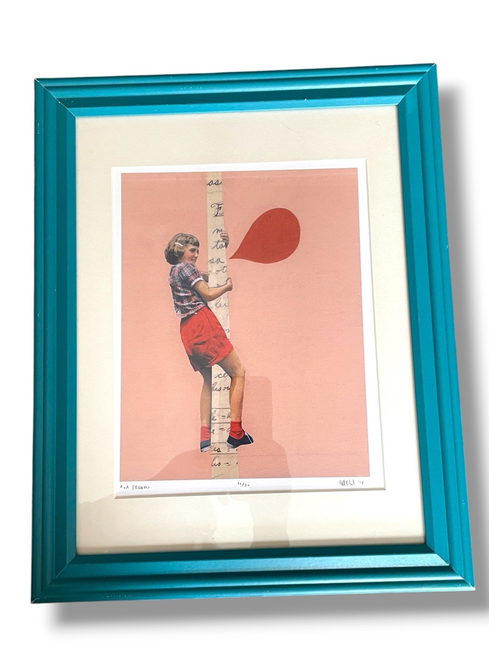 Hollie Chastain mixed media print “ Ava French” limited edition 10/20, signed